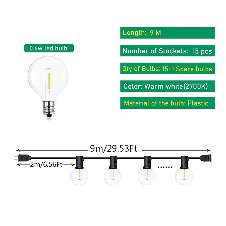 Weatherproof LED String Lights for Outdoor Use