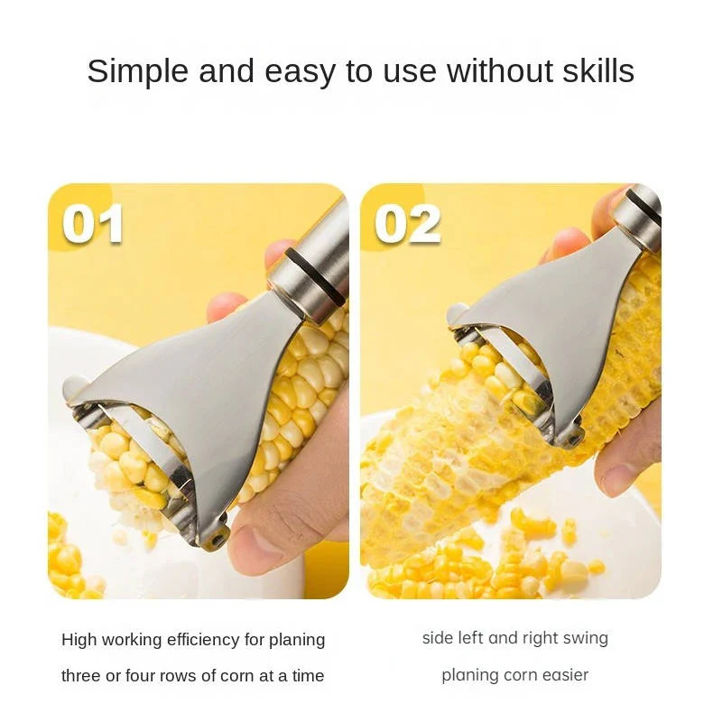Stainless Steel Corn Stripper with Ergonomic Handle