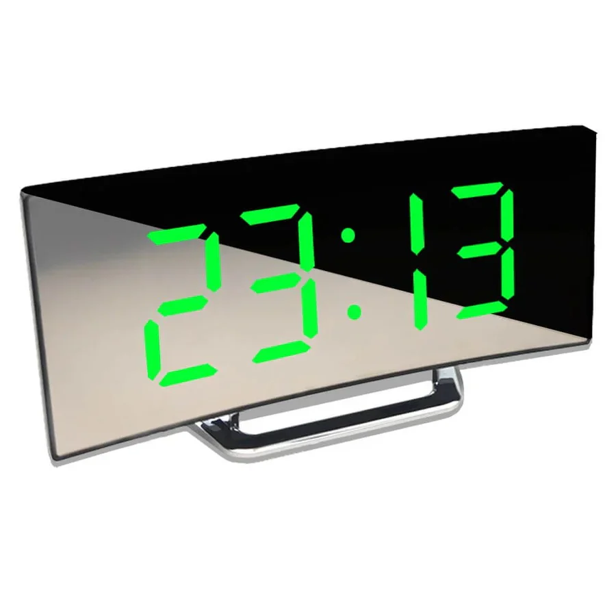 Elegant LED clock with curved design