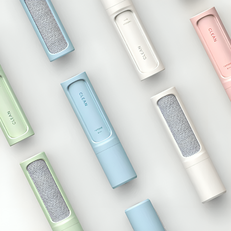 Reusable Lint Roller with Integrated Pet Hair Brush