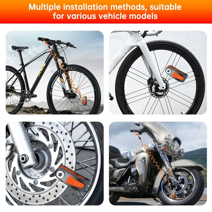 Diebstahlsichere Motorradbremsenalarm mit 120dB Sirene