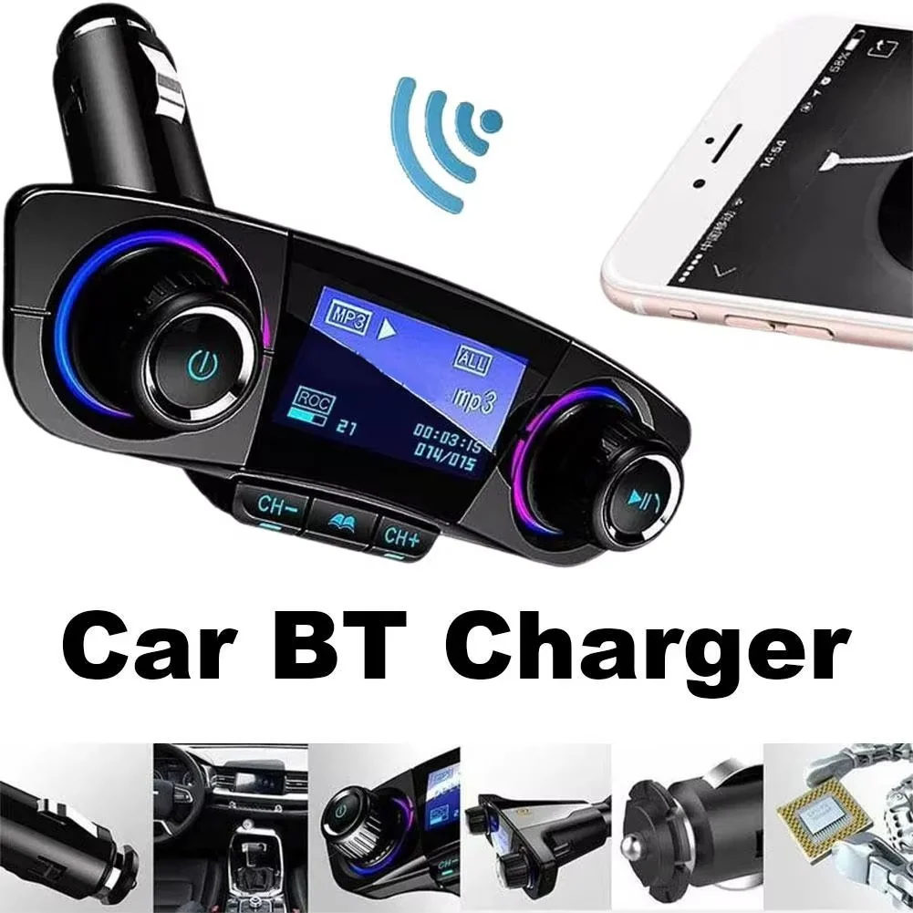 Wireless Car FM Transmitter with USB Charger