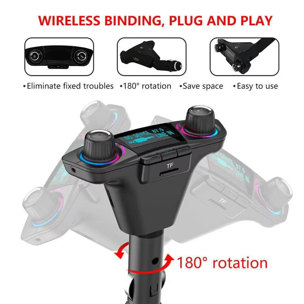 Wireless Car FM Transmitter with USB Charger