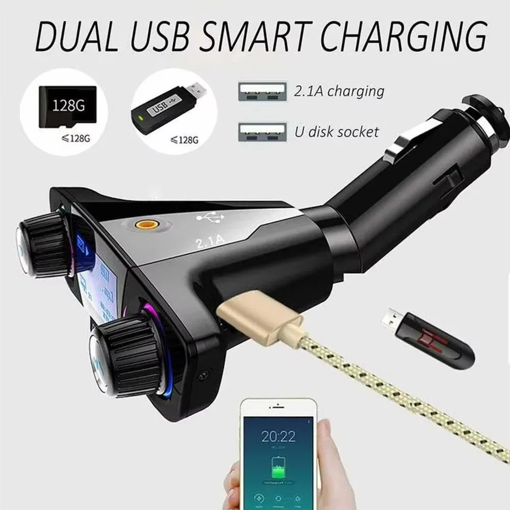 Wireless Car FM Transmitter with USB Charger
