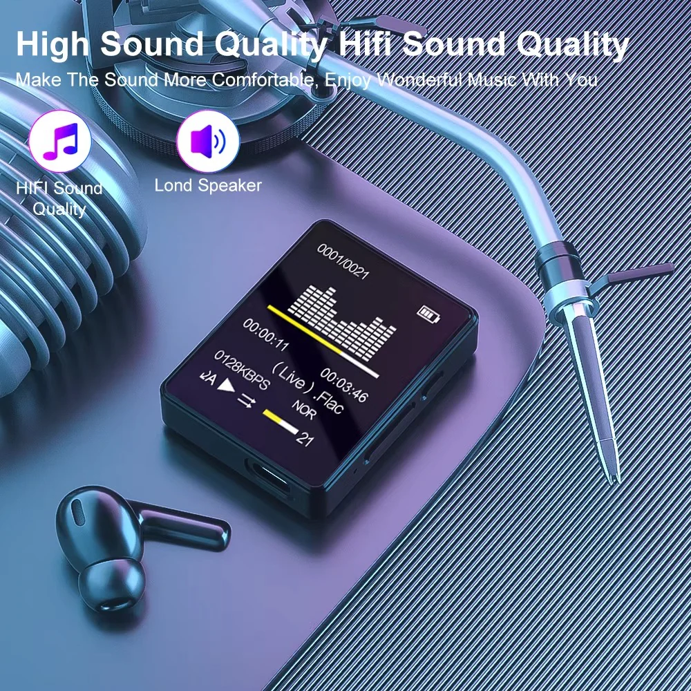 Kompakter Bluetooth MP3 Musikspieler mit Video-Funktion