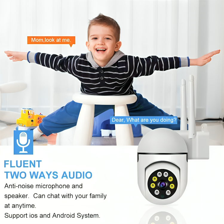 Wireless HD Security Camera with 1080P, 4x Zoom, and Night Vision