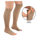 Comfortable Zipper Compression Socks, 20-30 mmHg
