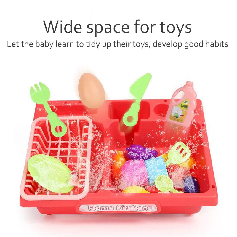 Play Kitchen with Faucet and Cooking Utensils – Interactive Toy