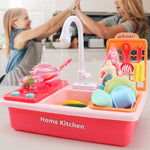 Play Kitchen with Faucet and Cooking Utensils – Interactive Toy