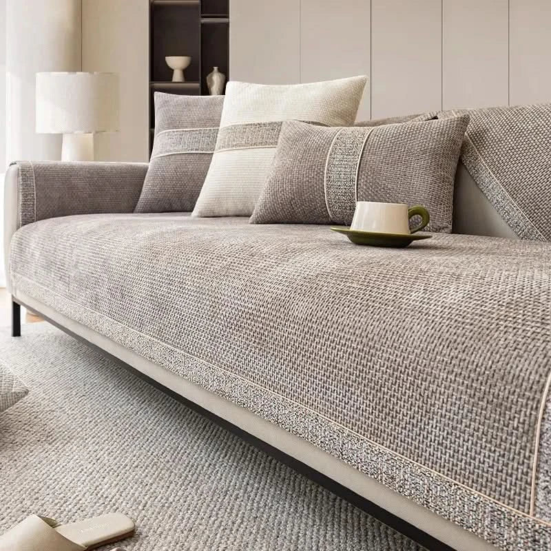 Elegante Sofaabdeckung aus hochwertigem Leinen für optimalen Schutz