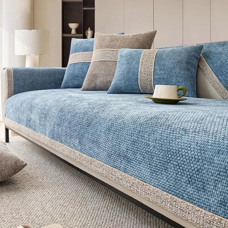 Elegante Sofaabdeckung aus hochwertigem Leinen für optimalen Schutz