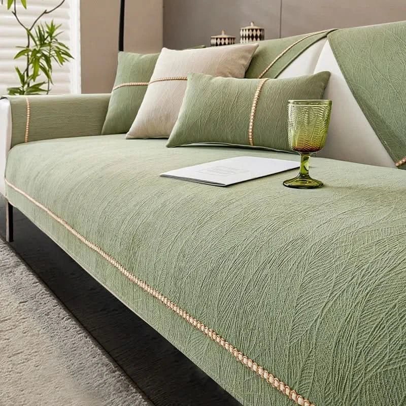 Elegante Sofaabdeckung aus hochwertigem Leinen für optimalen Schutz