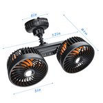 Kraftvoller Kabelloser Fahrzeugventilator mit 4000 mAh Akku