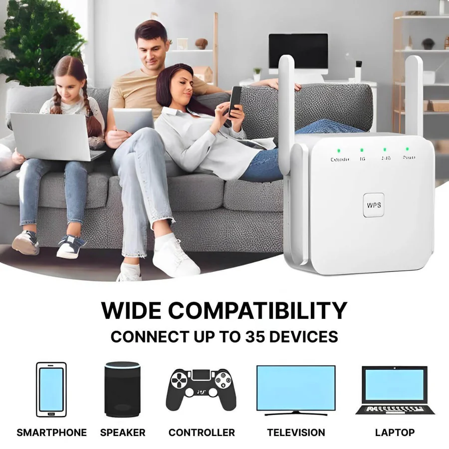 Powerful Wi-Fi Extender with Long Range