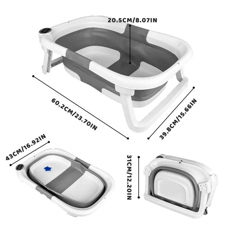 Compact Baby Bathtub for Newborns – Foldable and Safe