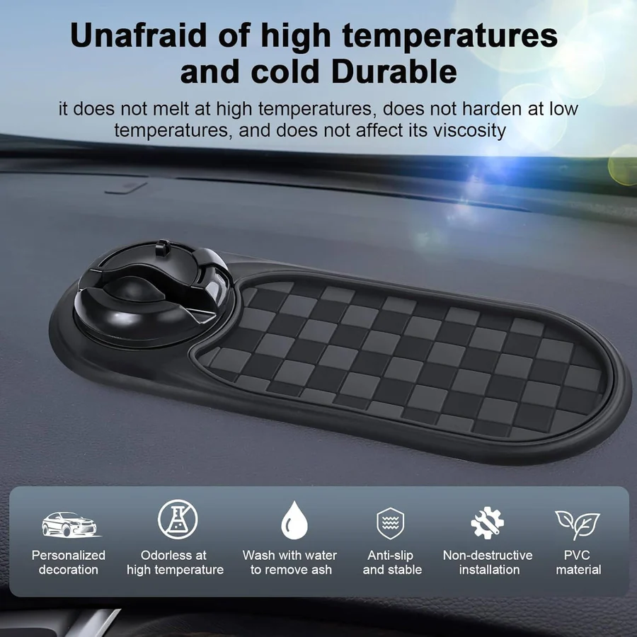 Versatile Car Phone Holder with Non-Slip Base