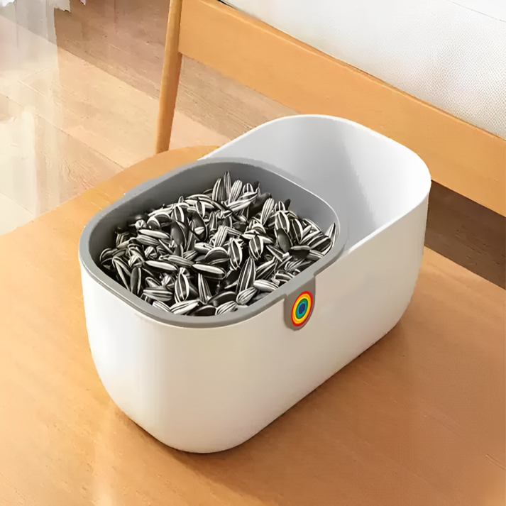 SnackNest: Stilvolle Snackschale mit Abfallbehälter