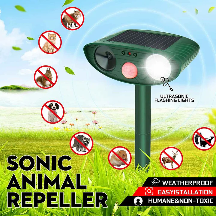 Solarbetriebener Ultraschall-Hirschvertreiber, 4er-Pack