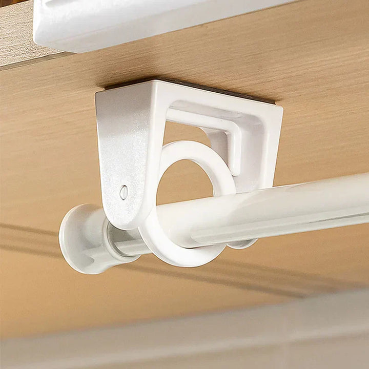 Compact swivel wall shelf with 8 hooks