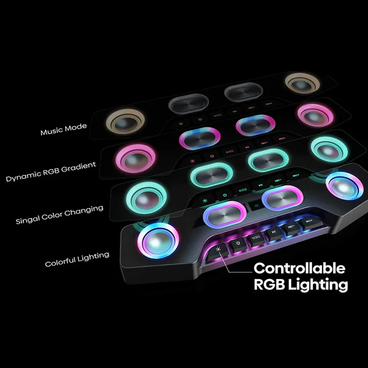 Bluetooth Desktop Speakers with RGB Effects