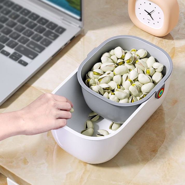 SnackNest: Stilvolle Snackschale mit Abfallbehälter