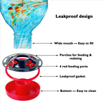Glass Hanging Bird Feeder