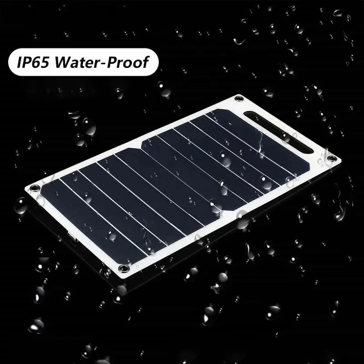 Portable USB Rechargeable Battery with Waterproof Solar Panel