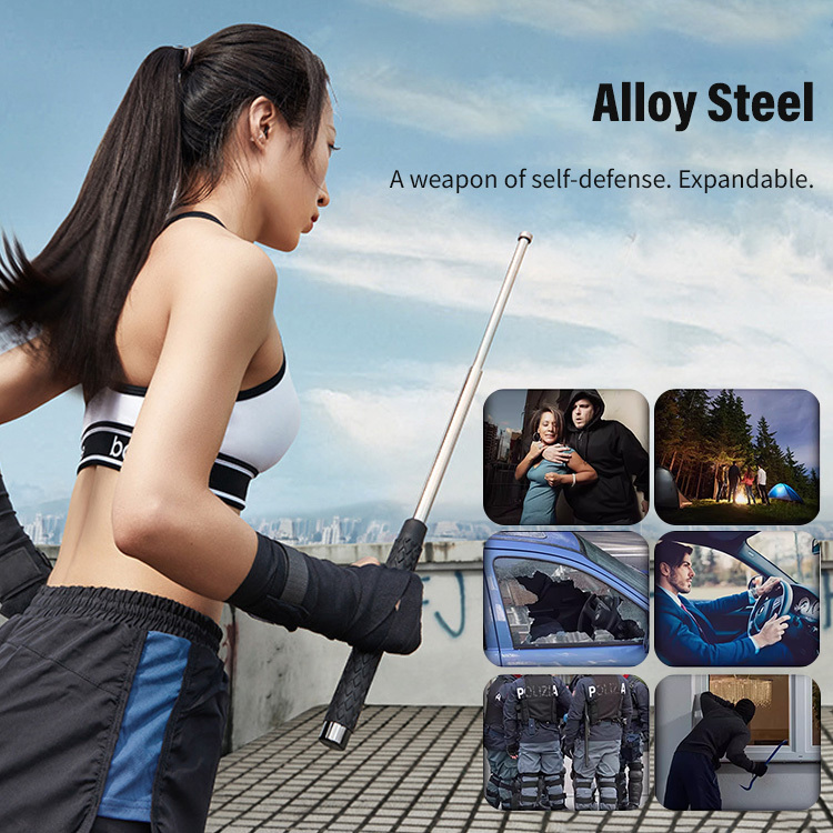 Automatic telescopic steel baton