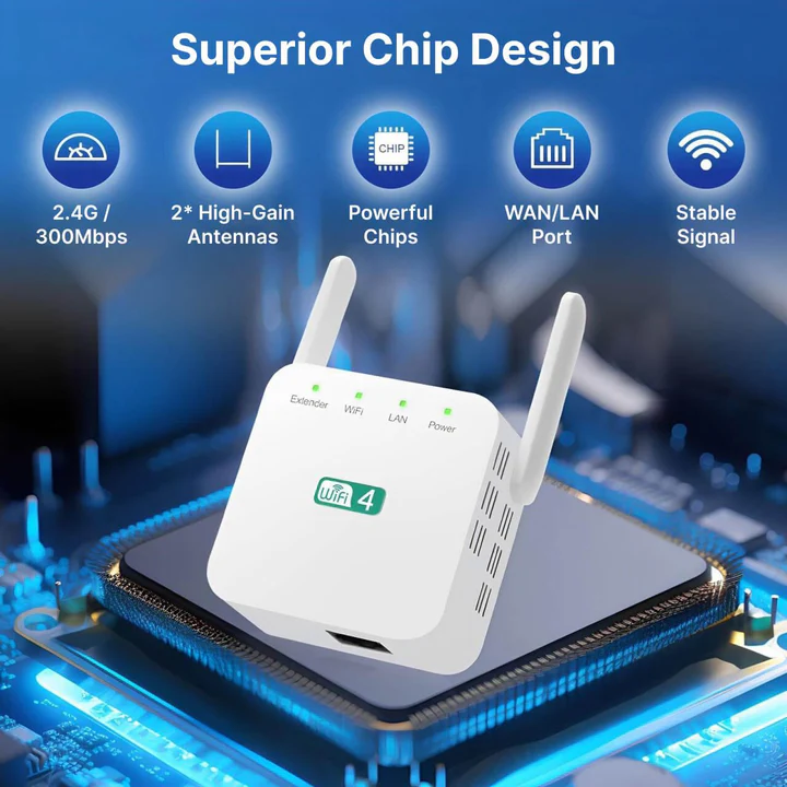 Powerful Wi-Fi Extender with Long Range