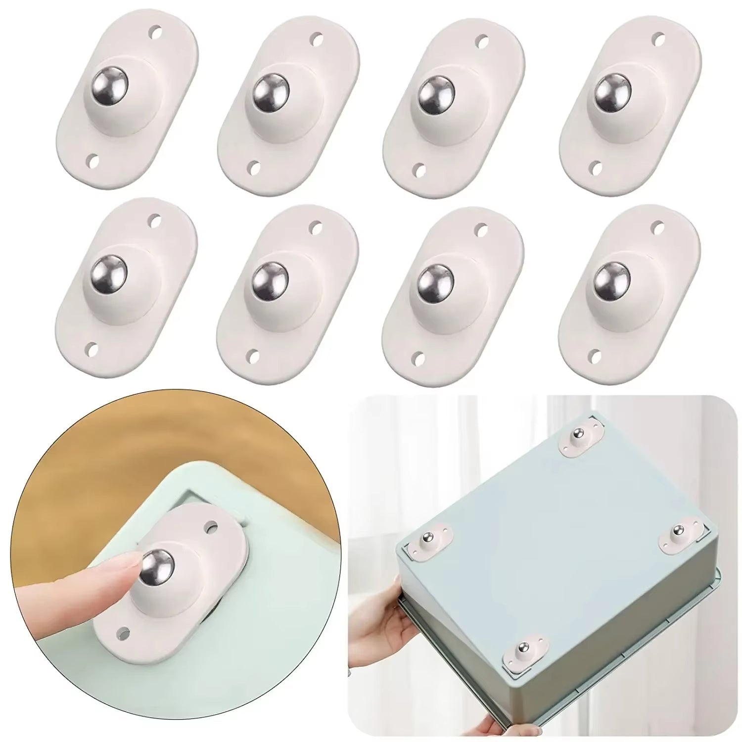 Möbelgleiter mit selbstklebender Unterlage – Set mit 8 Stück