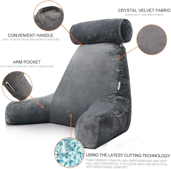 Reading Pillow with Arms for Bed