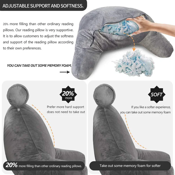 Reading Pillow with Arms for Bed
