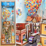 3D-Holzpuzzle Set für DIY-Bücherregal-Ecke