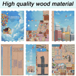 3D-Holzpuzzle Set für DIY-Bücherregal-Ecke
