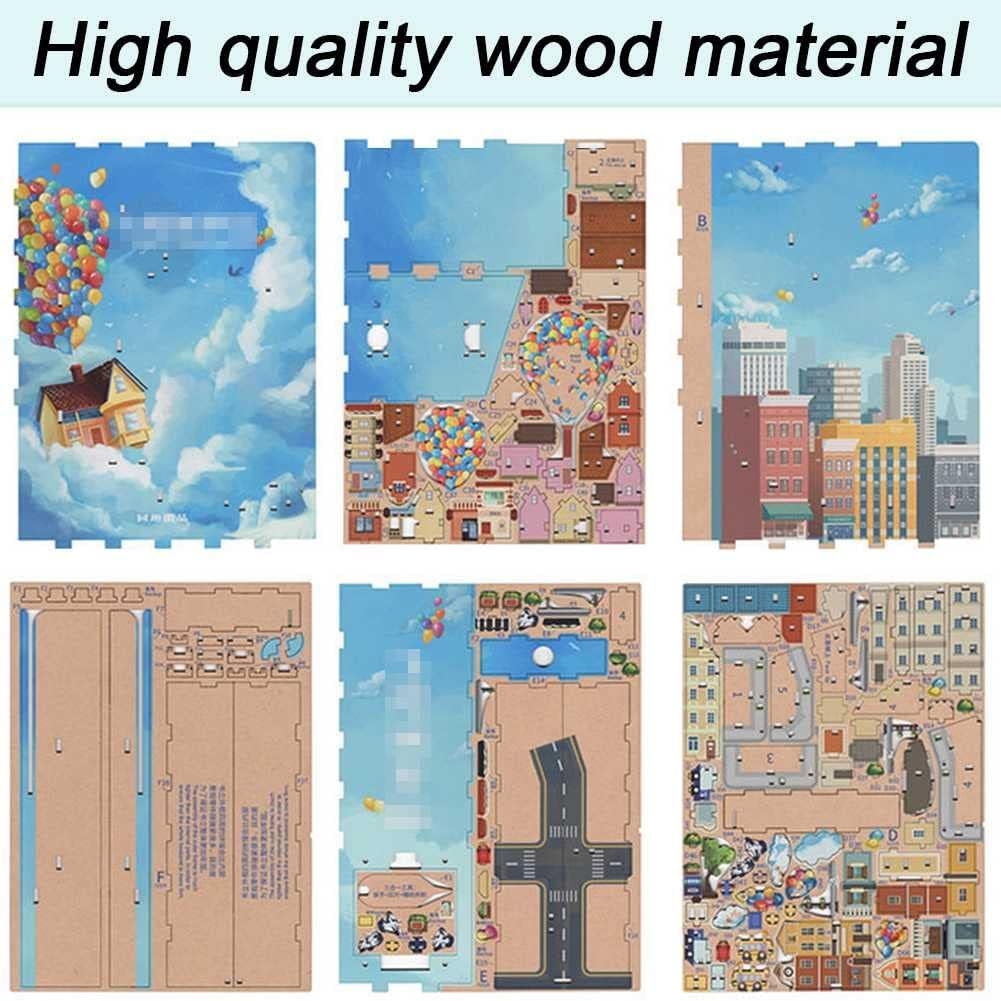 Magisches 3D Holz Puzzle Buchregal Set | Fantasiewelt