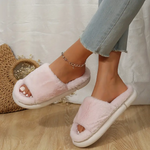 Comfortable fur slippers
