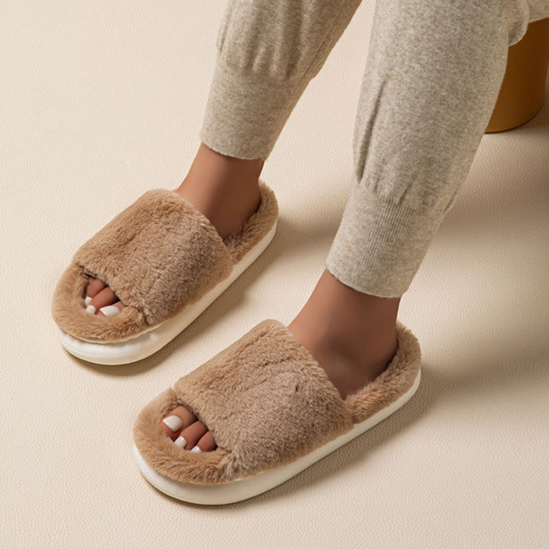 Comfortable fur slippers