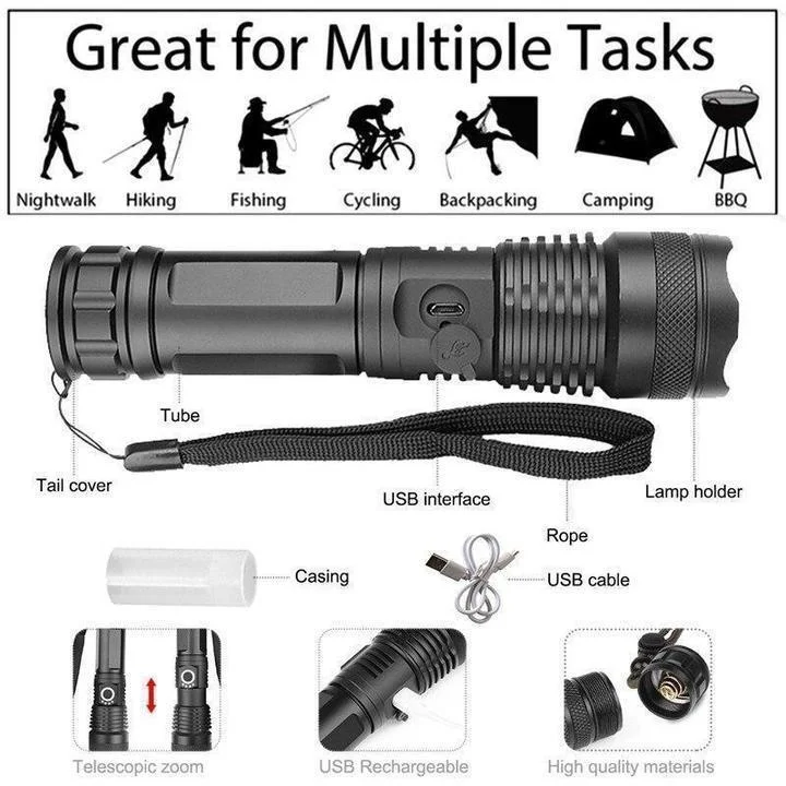 Hochleistungs-Taschenlampe mit 90.000 Lumen