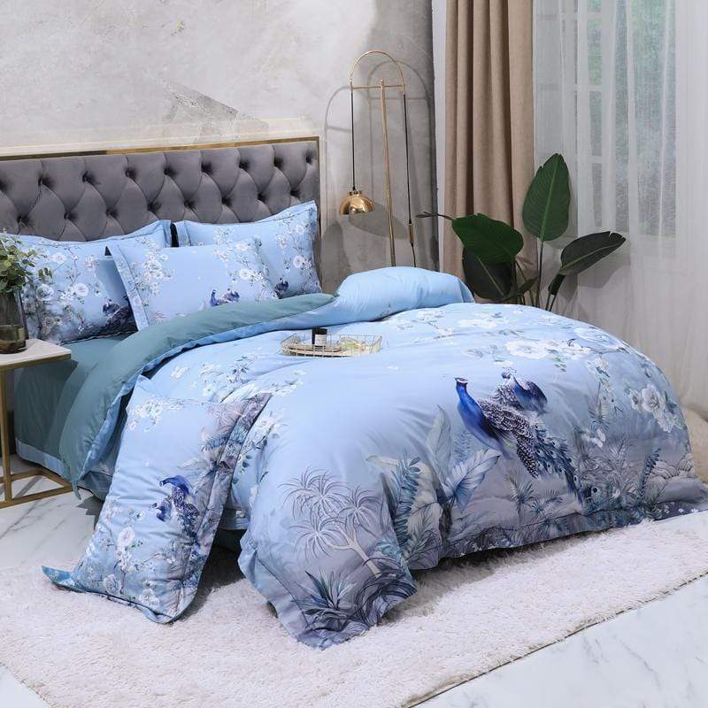 Nature-Inspired Bedding Collection – 500 TC Egyptian Cotton with Elegant Floral Motif