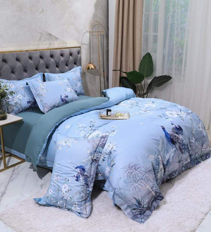 Nature-Inspired Bedding Collection – 500 TC Egyptian Cotton with Elegant Floral Motif