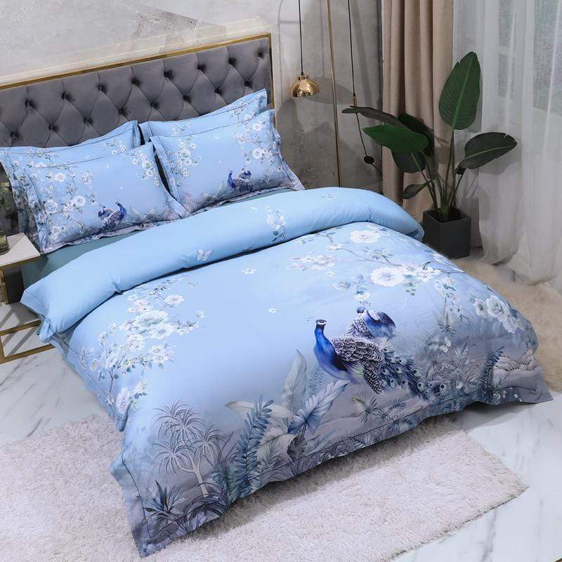Nature-Inspired Bedding Collection – 500 TC Egyptian Cotton with Elegant Floral Motif