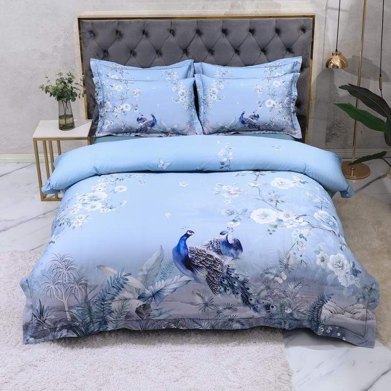 Nature-Inspired Bedding Collection – 500 TC Egyptian Cotton with Elegant Floral Motif