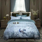 Nature-Inspired Bedding Collection – 500 TC Egyptian Cotton with Elegant Floral Motif