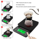 Digital Kitchen Scale with Timer - Portable Coffee Scale