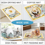Drying mat for kitchen counter - Rubber mat for coffee accessories