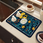 Drying mat for kitchen counter - Rubber mat for coffee accessories