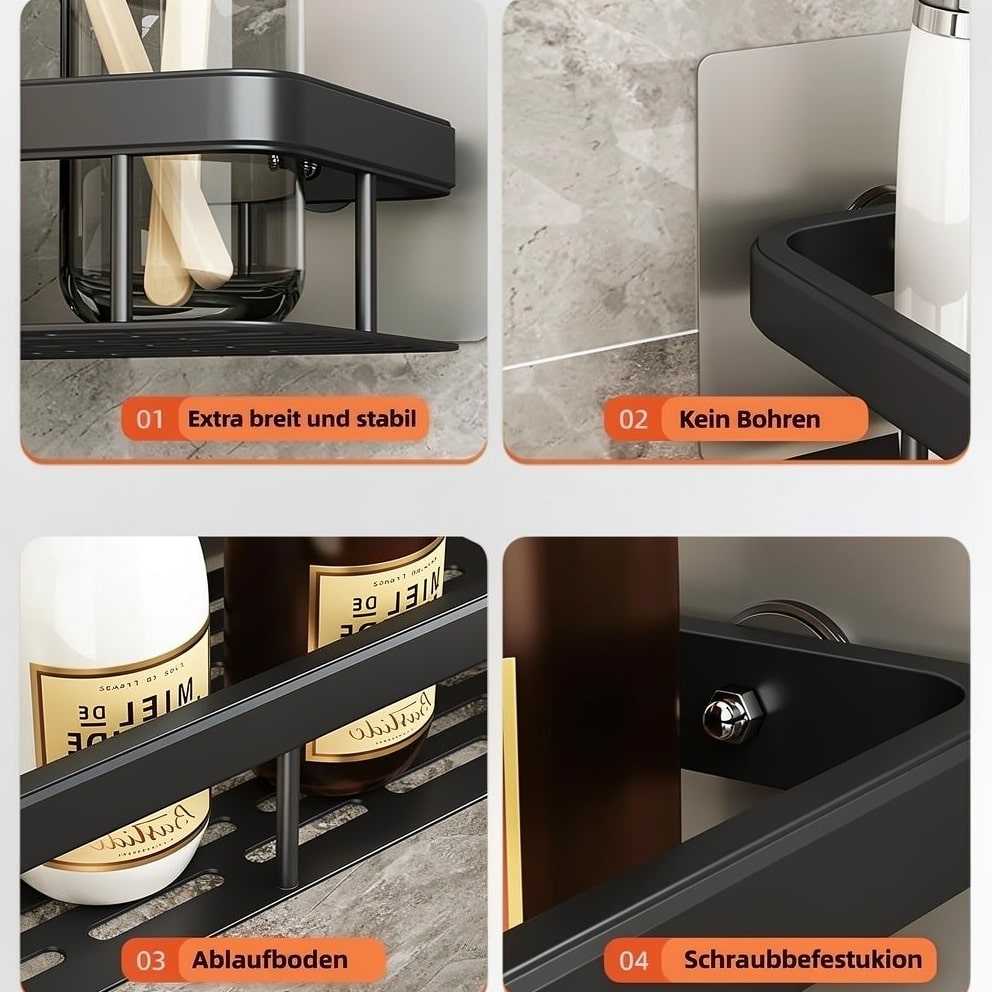 Practical shower caddy without drilling – order for your bathroom