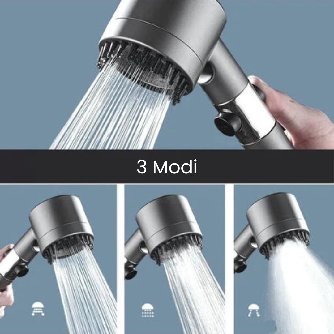 Efficient Shower Head with Filter and 3 Spray Modes