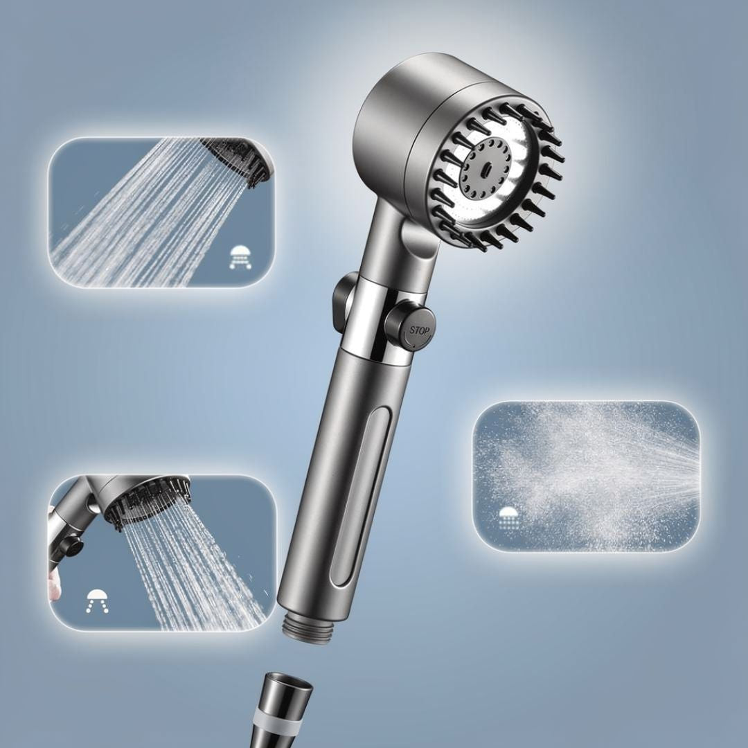 Efficient Shower Head with Filter and 3 Spray Modes