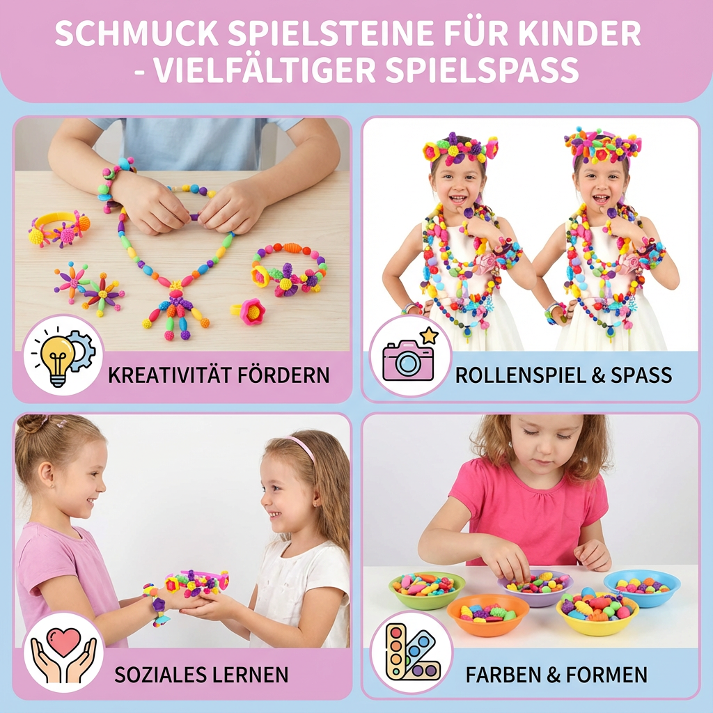 Children's play stones made of jewelry material